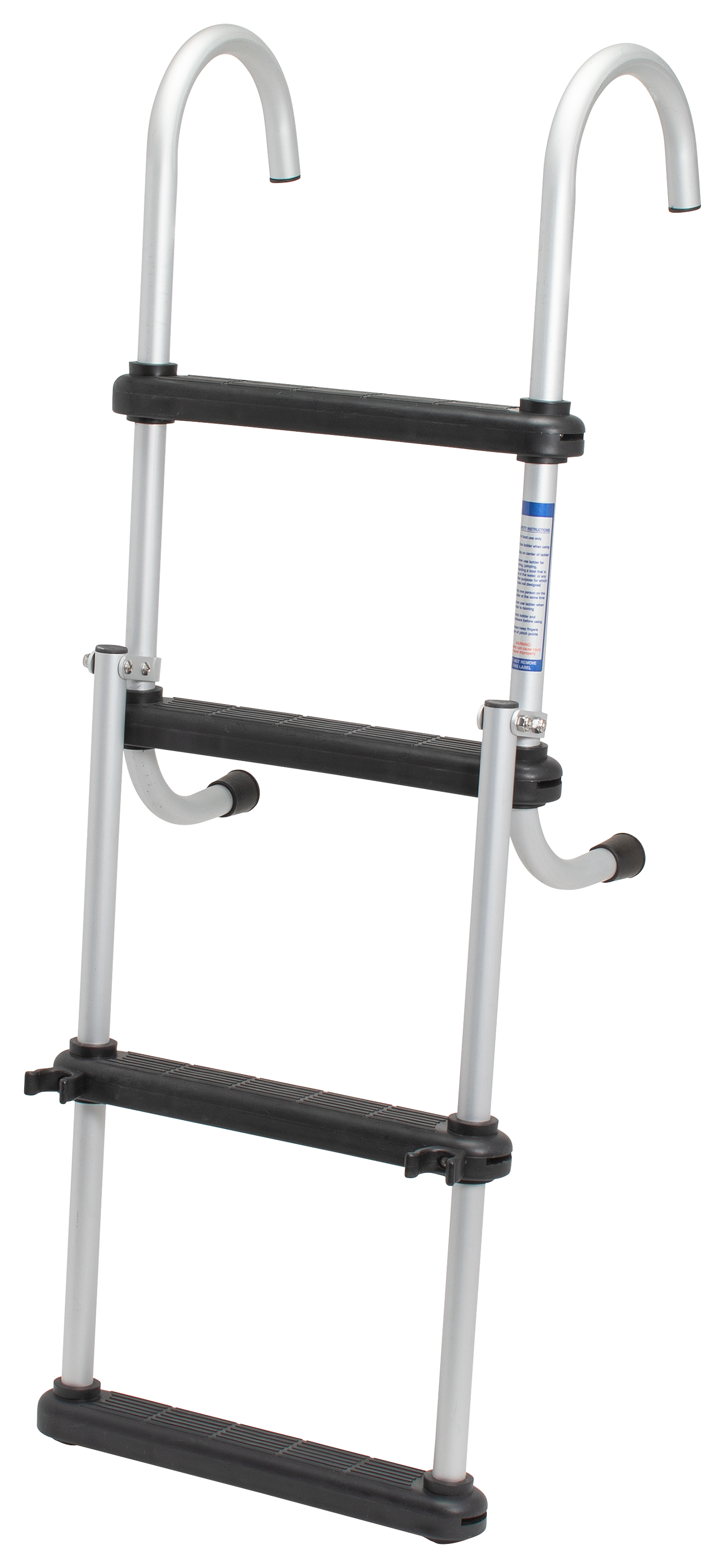 Jif Marine 4 Step Telescoping Pontoon Ladder, Stainless 316 Pontoon